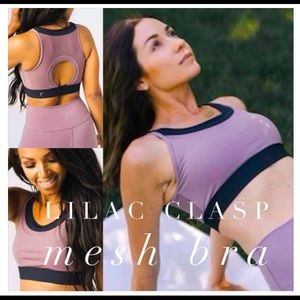 Zyia Lilac Clasp Mesh Sports Bra - size XS - worn only once, like new